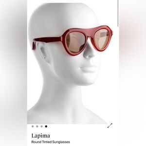 Lapima Andrea red aviator sunglasses